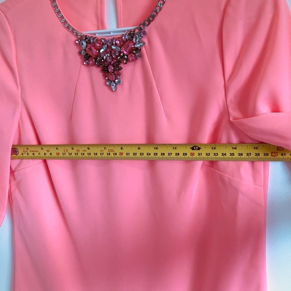 Ted Baker Meleni Embellished Top in Coral - Size 0 - Picture 7 of 9